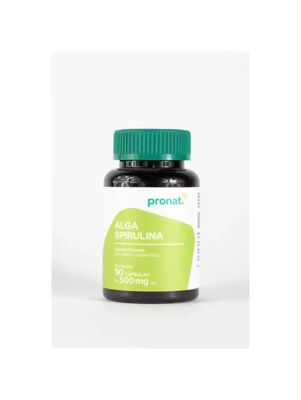Alga Espirulina de Pronat | Suplemento Alimenticio Natural | 90 Capsulas 500 mg