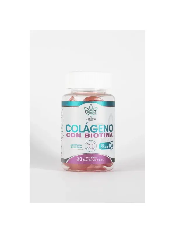 Colágeno con Biotina de CE Cataleya Emporium | Suplemento Alimenticio para Piel, Cabello y Uñas | 30 Gomitas 4 g