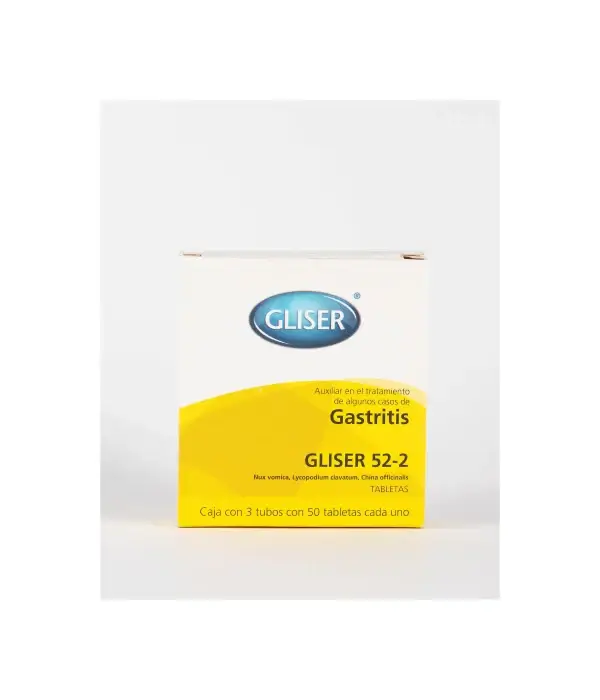Gastritis de GLISER | Auxiliar en el Tratamiento de Algunos Casos de Gastritis | 3 Tubos con 50 Tabletas