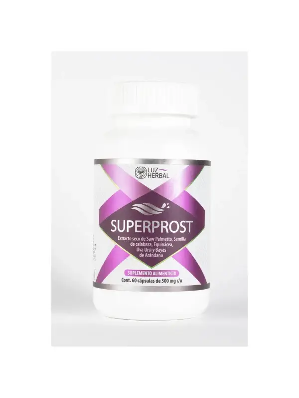 Superprost de Luz Herbal | Suplemento Alimenticio para Apoyo de la Próstata | 60 cápsulas 500 mg