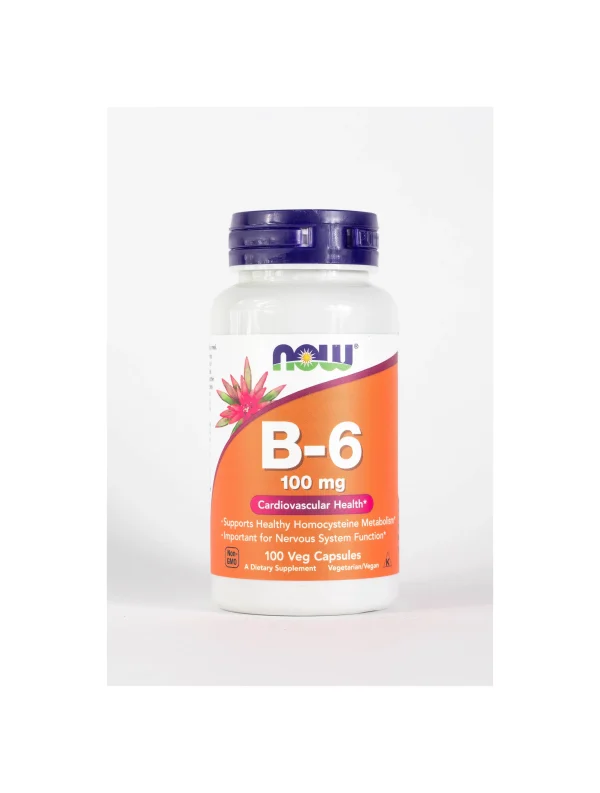 Vitamina B6 100 mg de Now | Equilibrio Energético Diario | 250 cápsulas