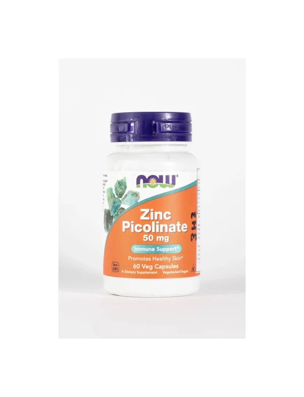 Picolinato de zinc 50 mg de Now | Favorece la piel saludable | 120 capsulas vegetales