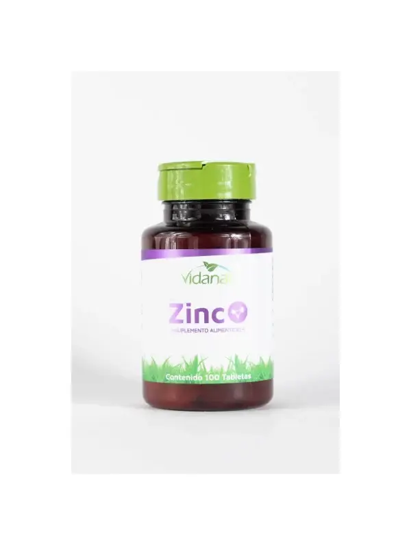 Zinc de Vidanat | 100 Cápsulas | Suplemento Alimenticio Mineral | 100 Tabletas 570 mg