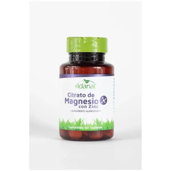 Citrato de Magnesio con Zinc de Vidanat | 60 Tabletas