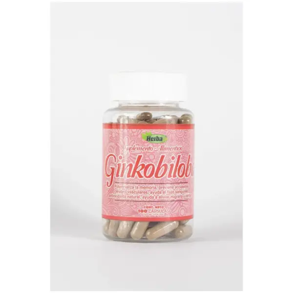 Ginkobiloba Suplemento Alimenticio de Herba+ | 100 Cap 500mg