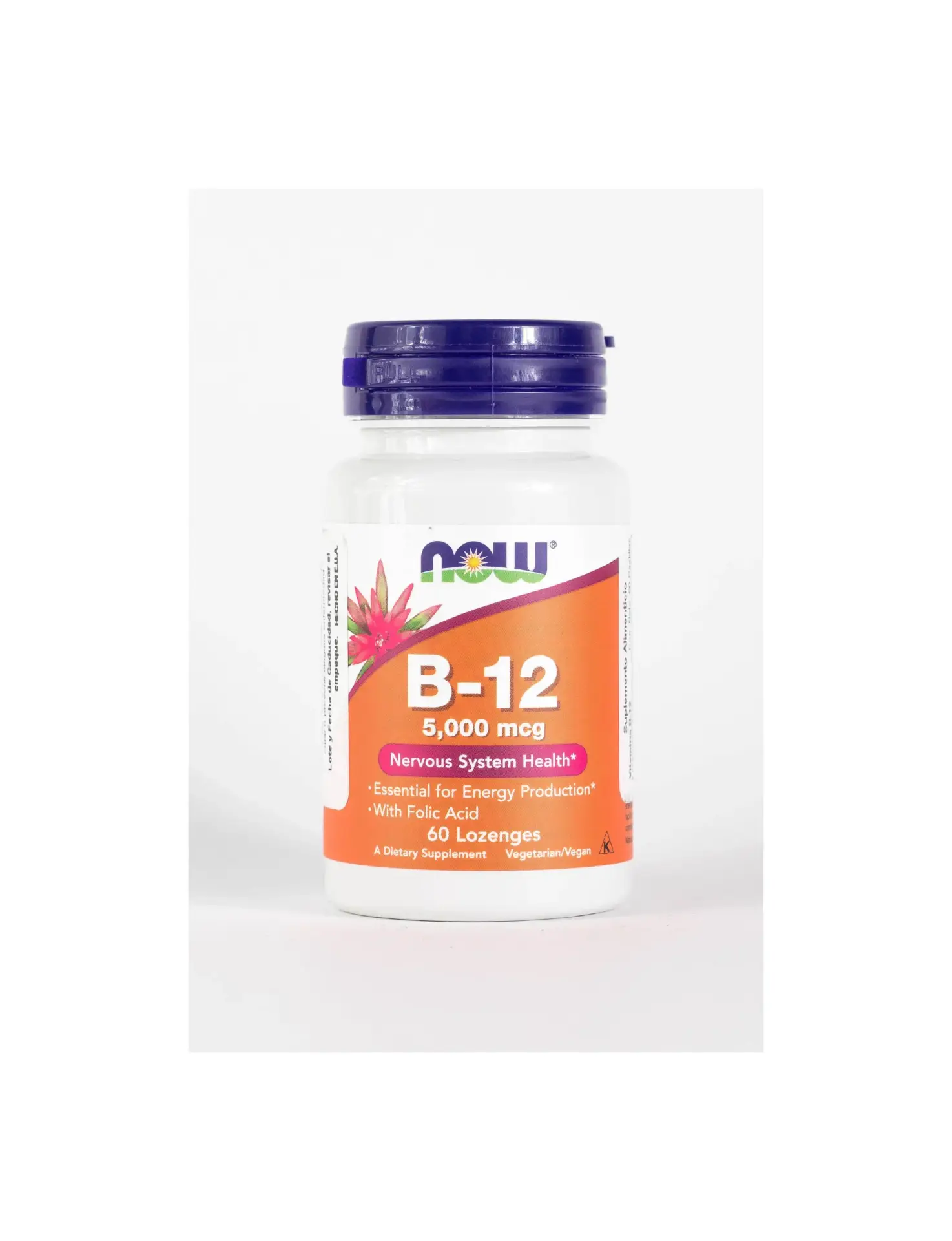 Vitamina B-12 5000mcg de NOW Foods | 60 pastillas